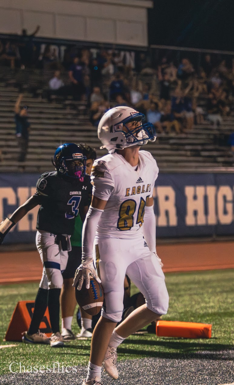 Seth celebrating after a play